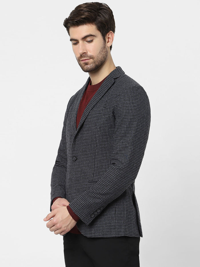 Grey Check Formal Blazer