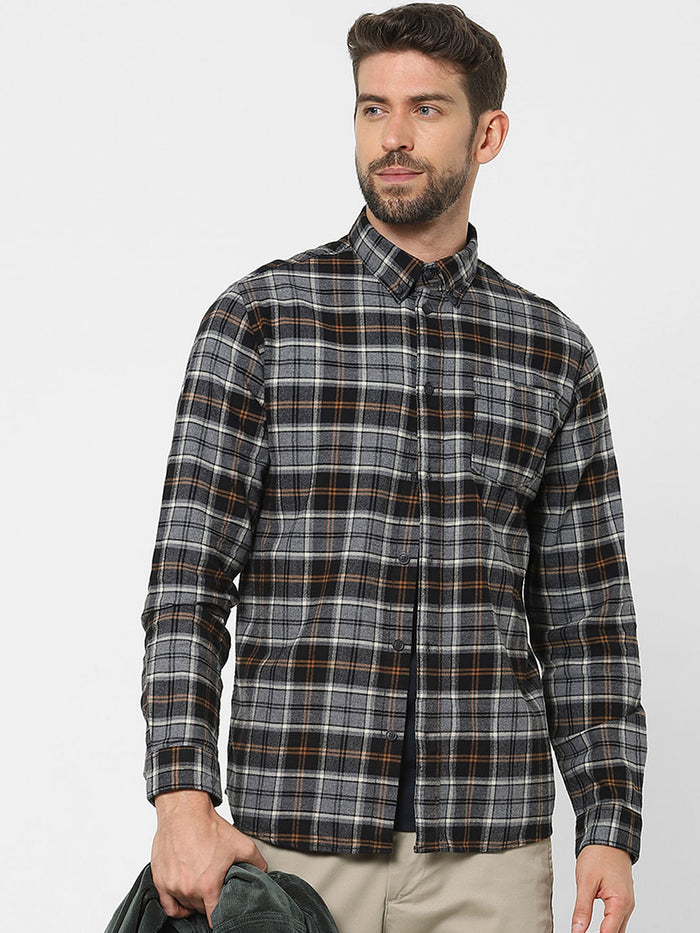 Grey Check Organic Cotton Full Sleeves Shirt