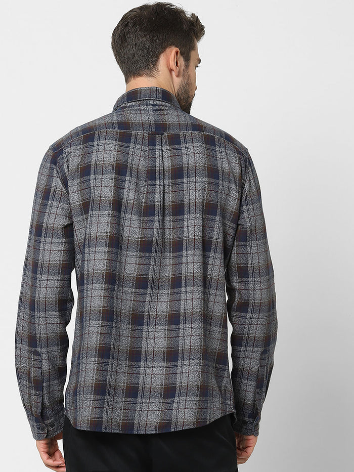 Grey Check Organic Cotton Full Sleeves Shirt