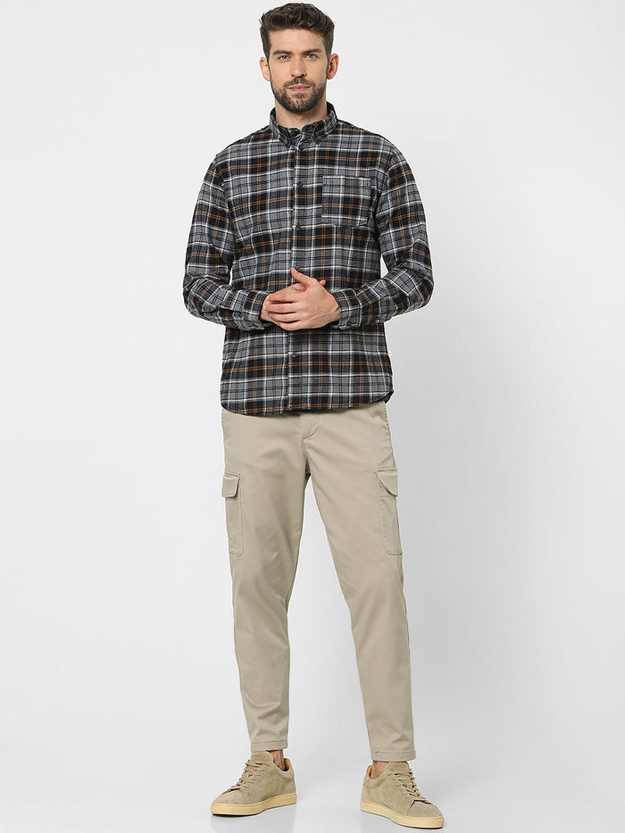 Grey Check Organic Cotton Full Sleeves Shirt