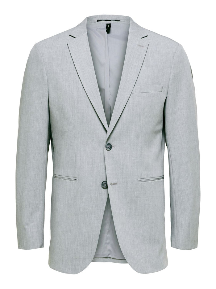 Grey Double Button Suit-Set Blazer