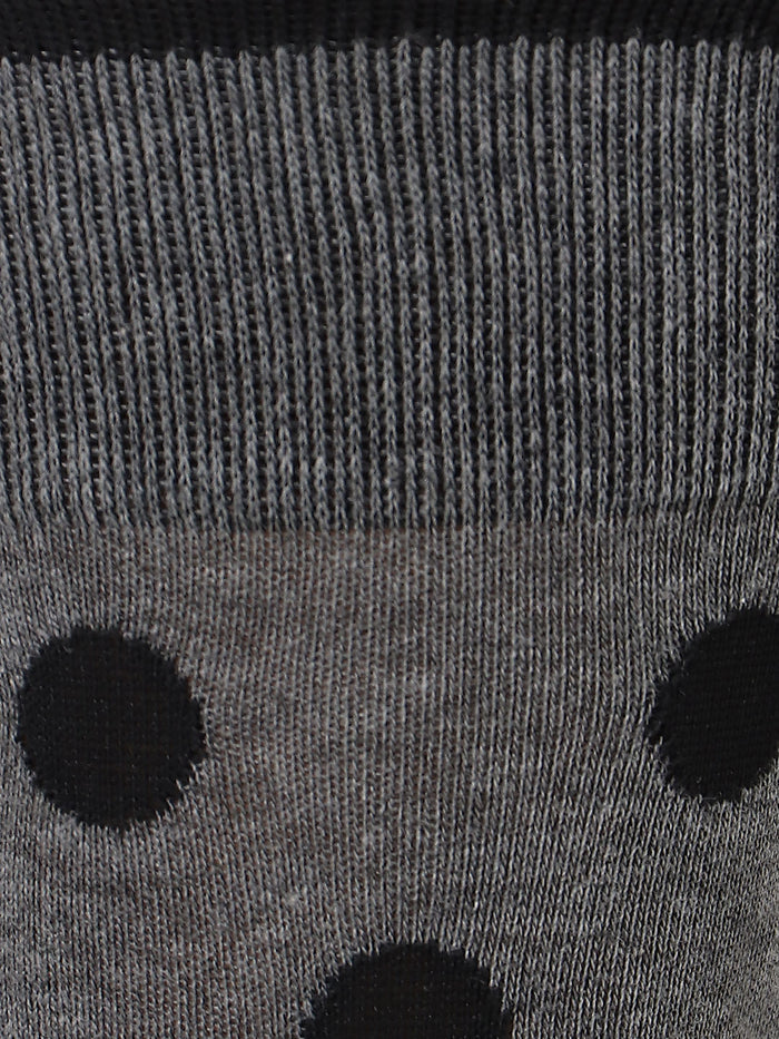 Grey Polka Dot Mid Calf Length Socks