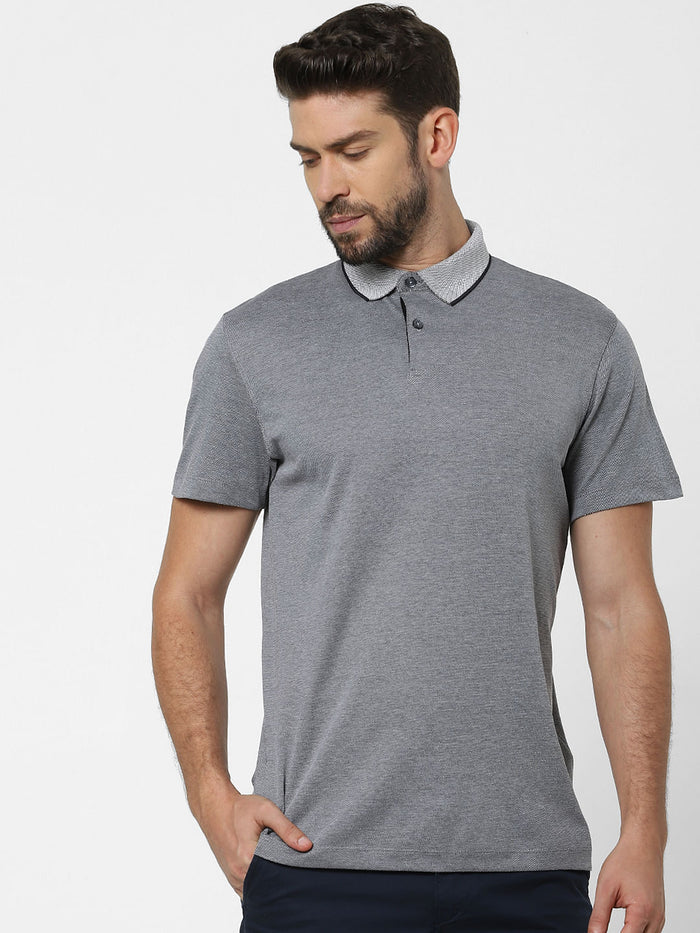 Grey Polo Neck T-Shirt