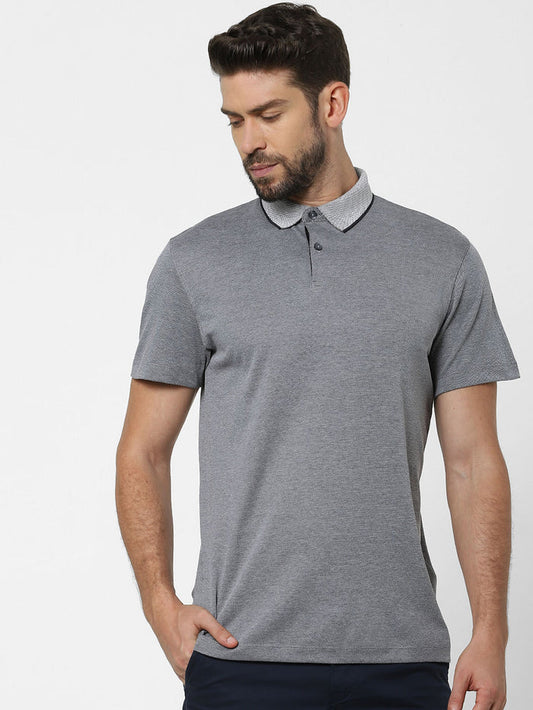 Grey Polo Neck T-Shirt