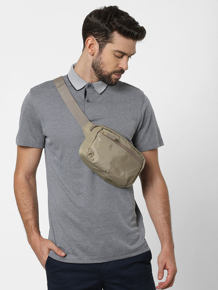 Grey Polo Neck T-Shirt