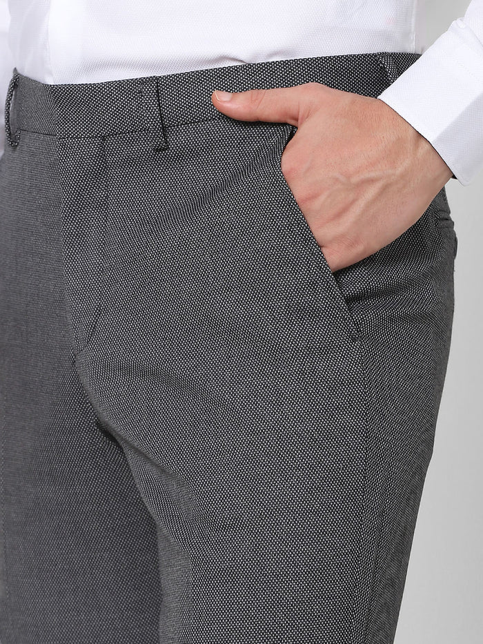 Grey Slim Fit Trousers