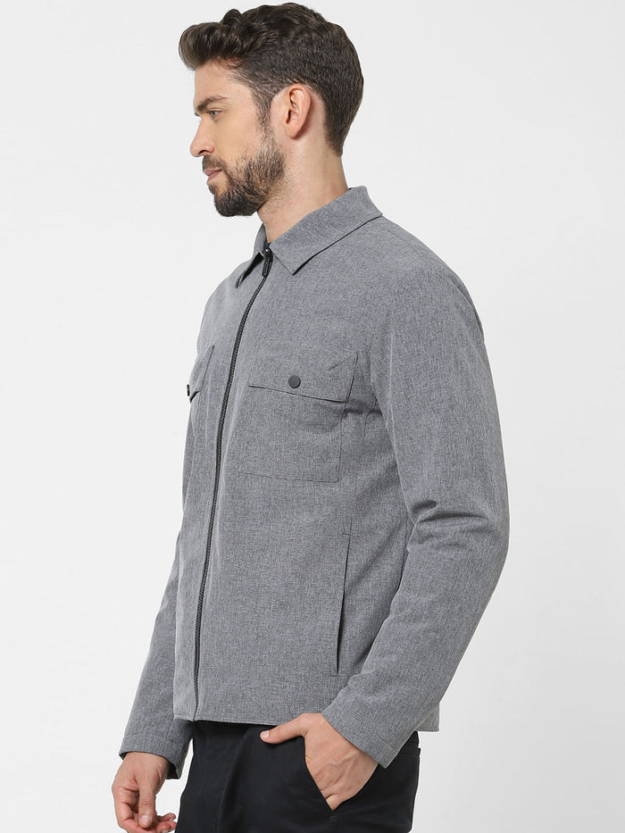 Grey Solid Jacket