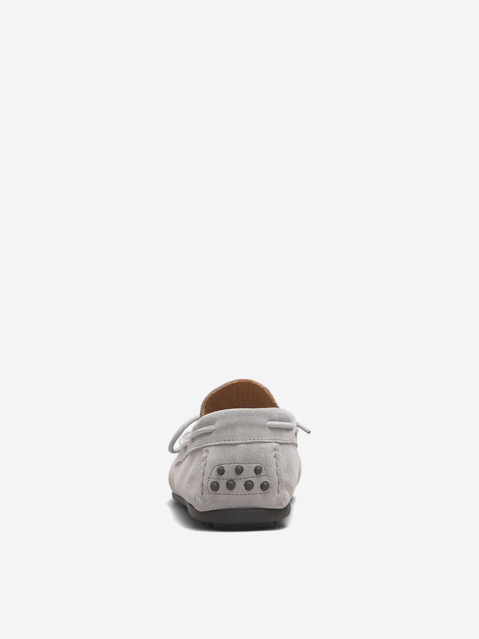 Grey Suede Loafers
