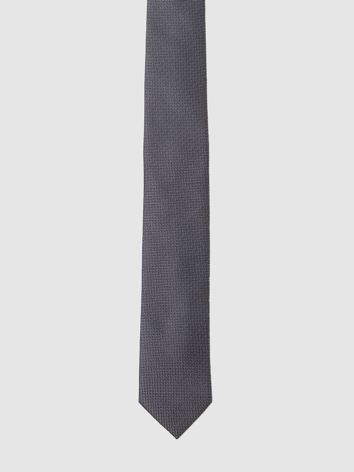 Grey Textured Tie