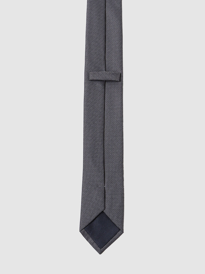 Grey Textured Tie