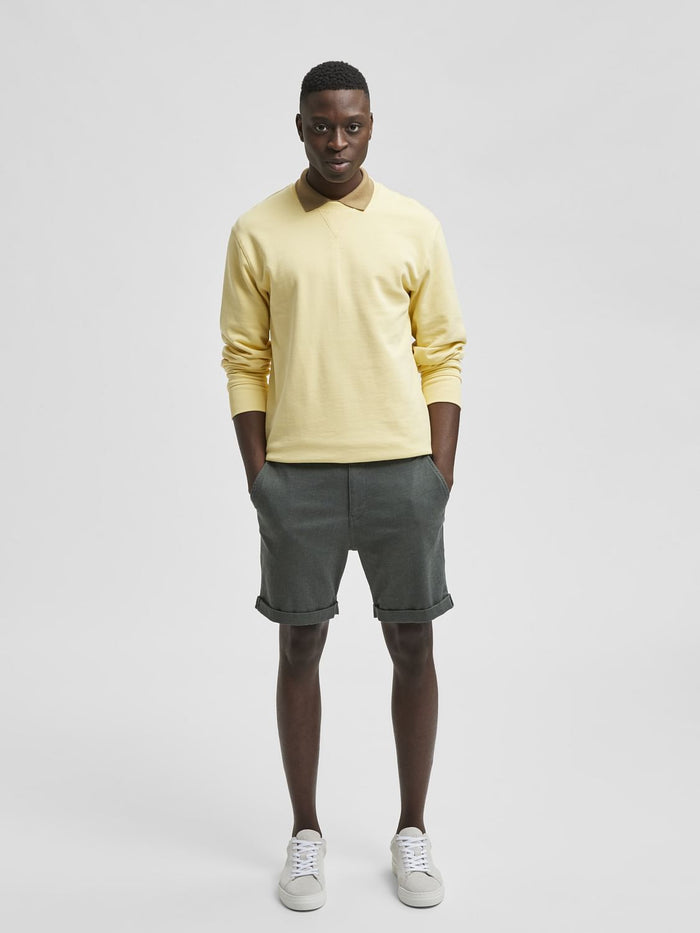 Greyish Green Chino Shorts