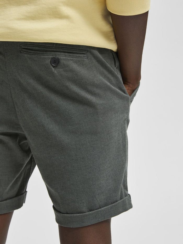 Greyish Green Chino Shorts