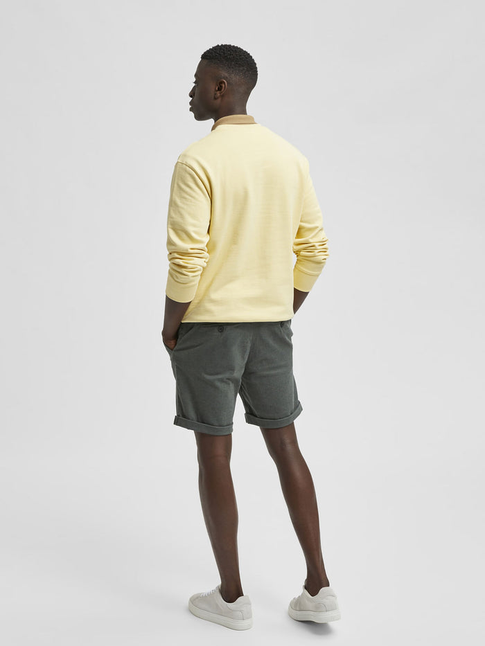 Greyish Green Chino Shorts
