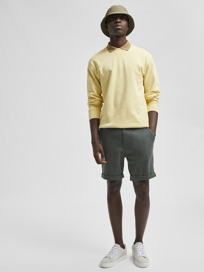 Greyish Green Chino Shorts