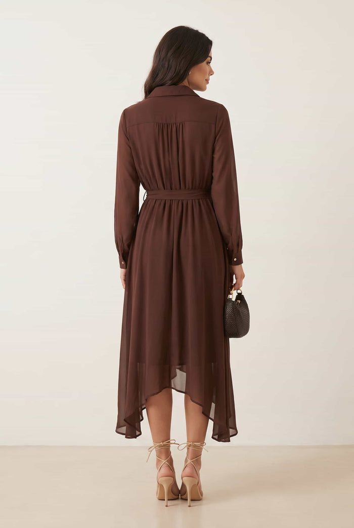 Hanky Hem Belted Dress