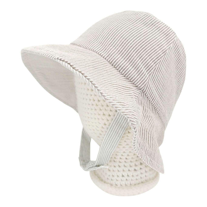 Hat - Reversible Bucket Hat (Classic Stripes Seersucker) by Urban Baby Bonnets