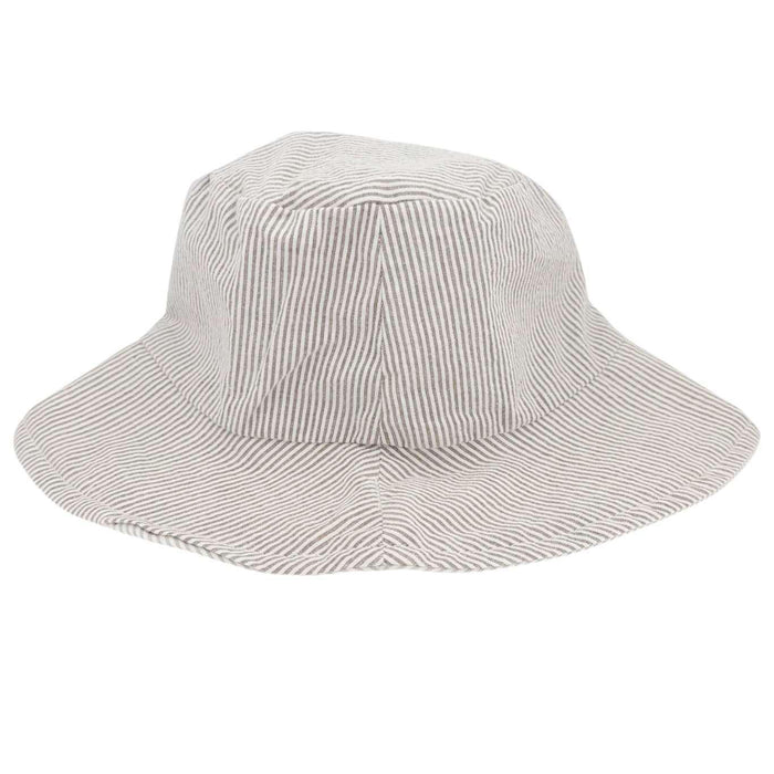 Hat - Reversible Bucket Hat (Classic Stripes Seersucker) by Urban Baby Bonnets