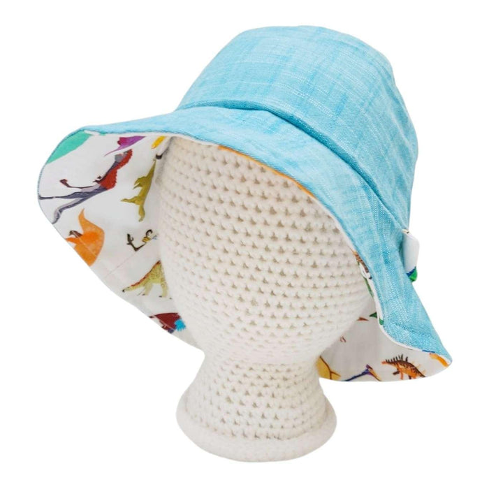 Hat - Reversible Bucket Hat (Dinosaurus) by Urban Baby Bonnets