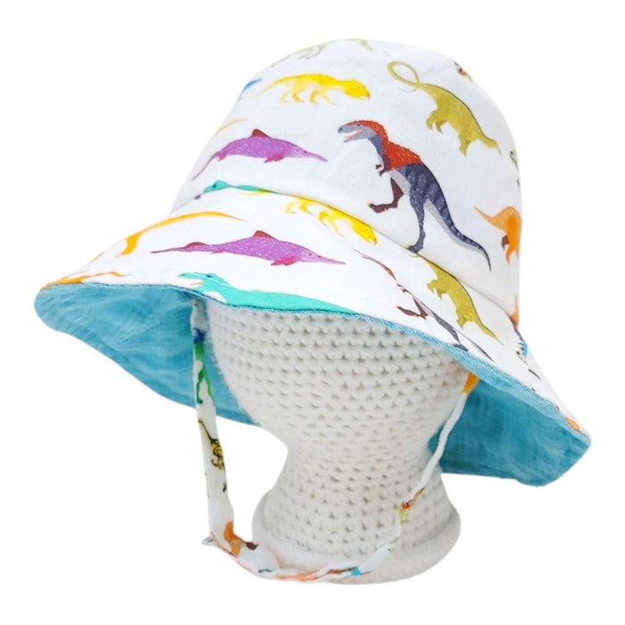Hat - Reversible Bucket Hat (Dinosaurus) by Urban Baby Bonnets
