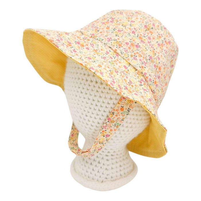 Hat - Reversible Bucket Hat (Marigold) by Urban Baby Bonnets