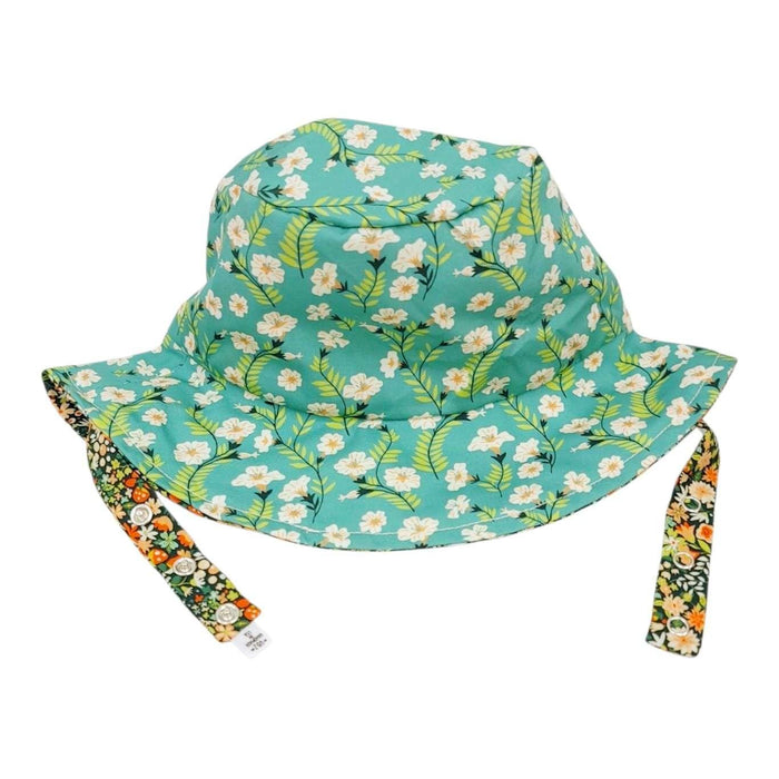 Hat - Reversible Organic Bucket Hat (Amour) by Urban Baby Bonnets