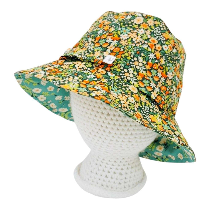 Hat - Reversible Organic Bucket Hat (Amour) by Urban Baby Bonnets