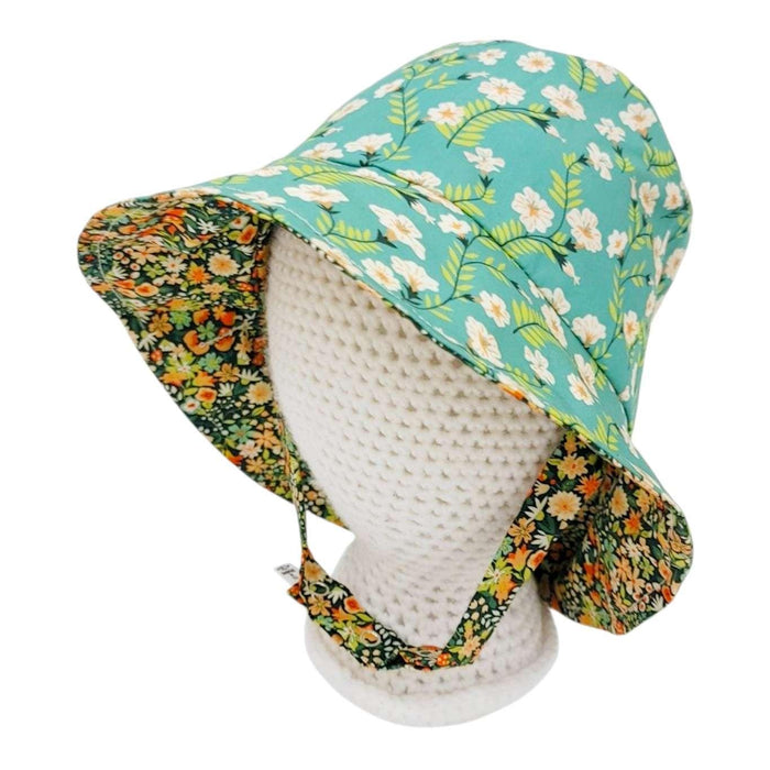 Hat - Reversible Organic Bucket Hat (Amour) by Urban Baby Bonnets