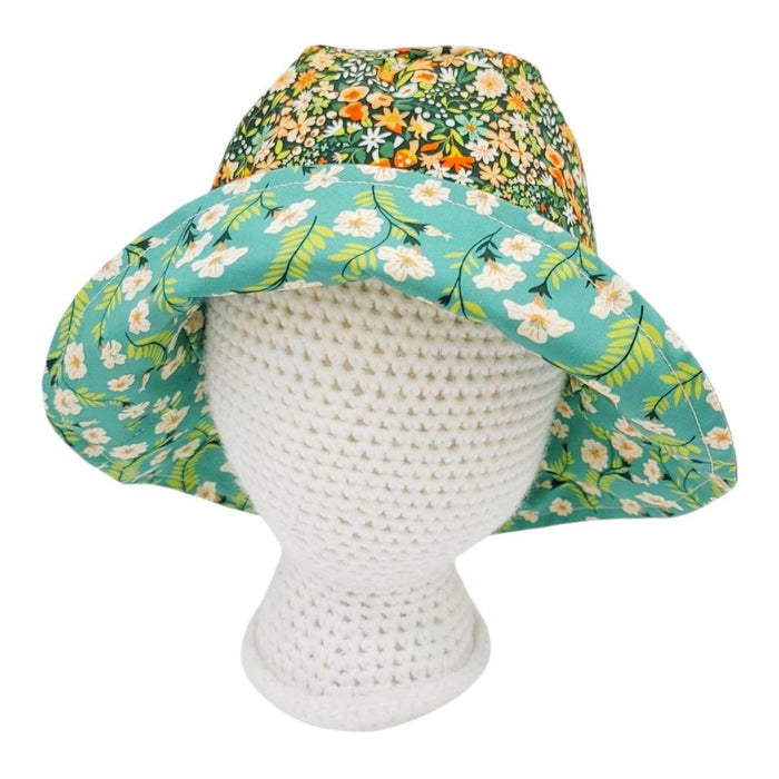 Hat - Reversible Organic Bucket Hat (Amour) by Urban Baby Bonnets
