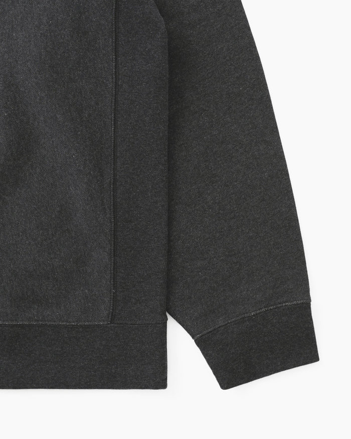 Heather Half Zip Pullover Black