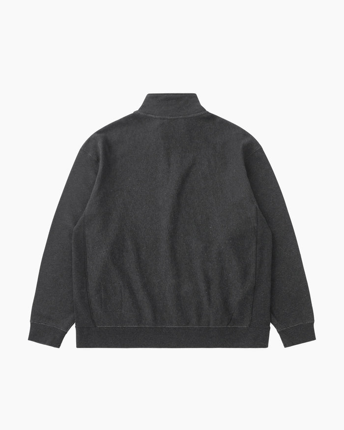 Heather Half Zip Pullover Black