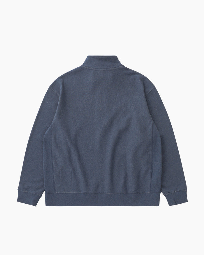 Heather Half Zip Pullover Blue
