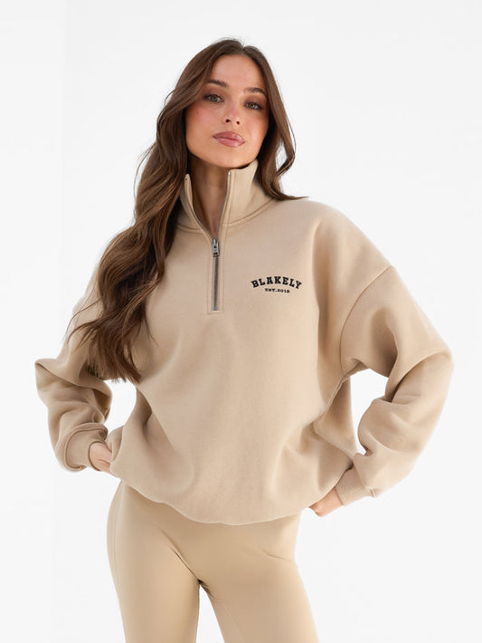 Heritage 1/4 Zip Jumper - Tan