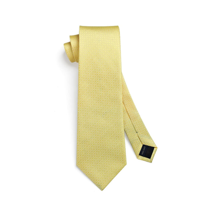 Houndstooth Tie Handkerchief Set - E1-champagne
