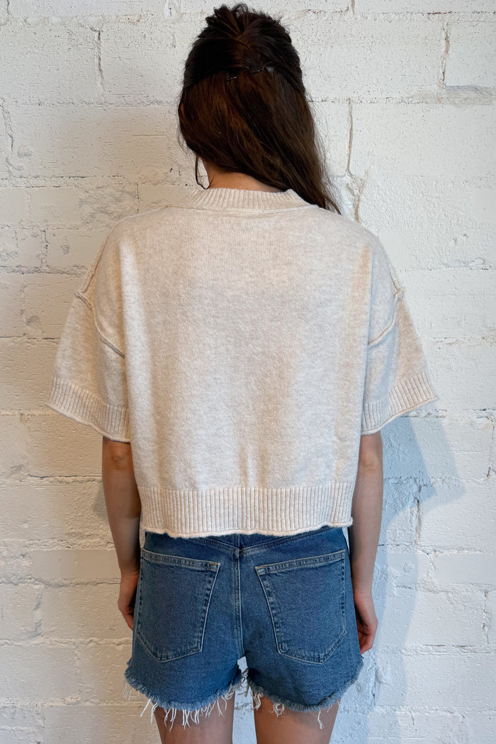 Honeycomb Sweater Top Back, adeline boutique, dallas boutique, boutique