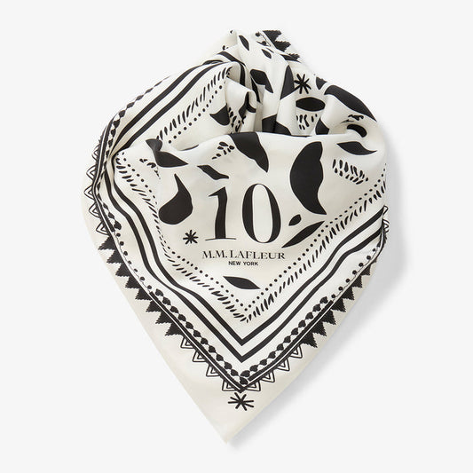 Packshot image of signature scarf in icon print | Lead