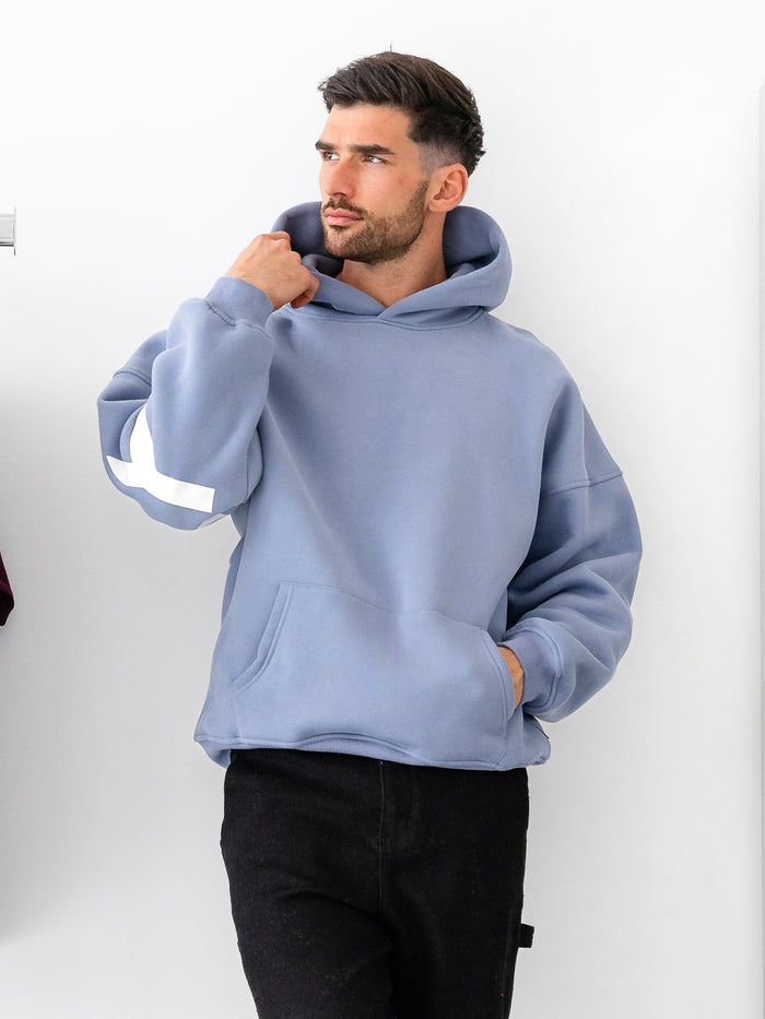 Idris Oversized Hoodie - Cloudy Blue