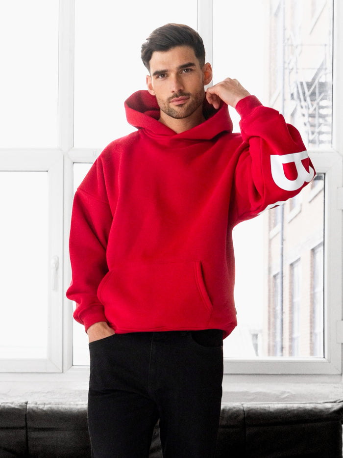 Idris Oversized Hoodie - Red