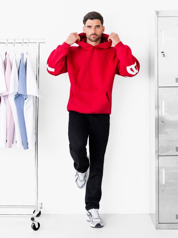 Idris Oversized Hoodie - Red