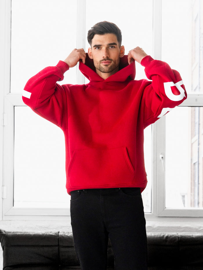 Idris Oversized Hoodie - Red