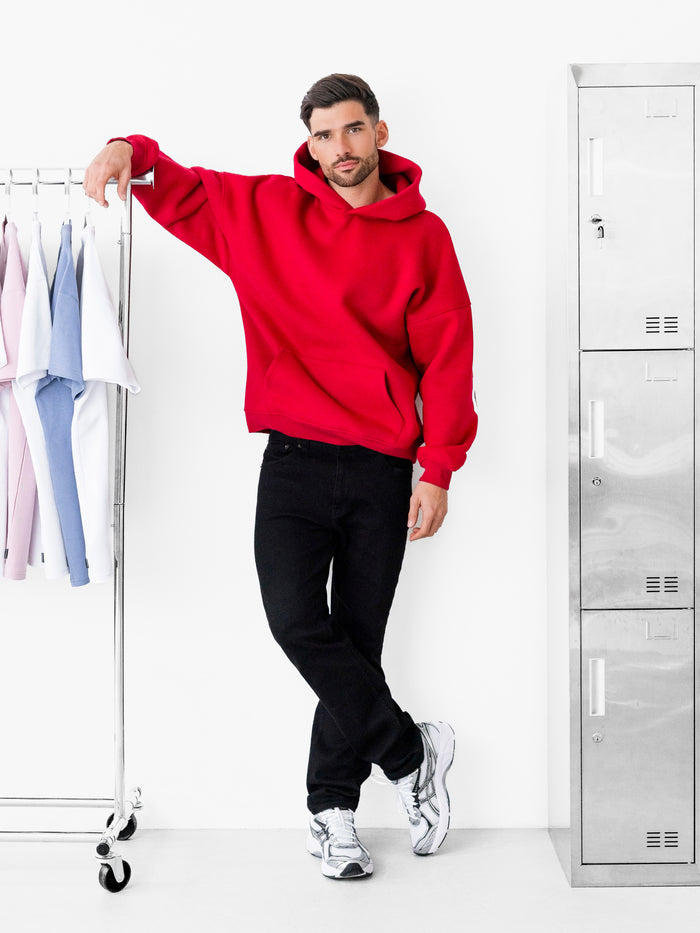 Idris Oversized Hoodie - Red