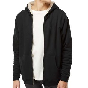 Independent Trading Co. Sherpa-Lined Full-Zip Hoodie