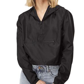 Independent Trading Co. Women's Cropped Quarter-Zip Windbreaker