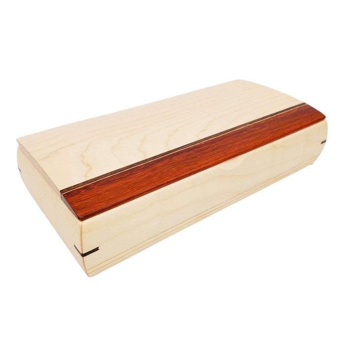 Jewelry Box - Cache Box (Curly Maple Body, Padauk, Wenge) by Mikutowski Woodworking