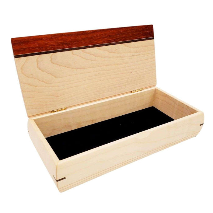 Jewelry Box - Cache Box (Curly Maple Body, Padauk, Wenge) by Mikutowski Woodworking