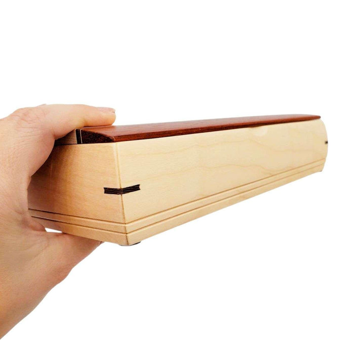 Jewelry Box - Cache Box (Curly Maple Body, Padauk, Wenge) by Mikutowski Woodworking