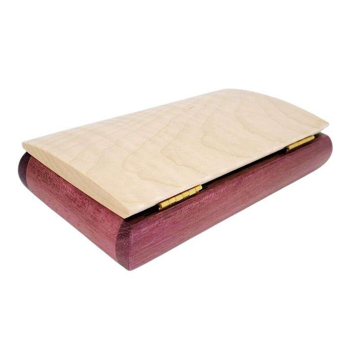 Jewelry Box - Mini Possibility Box (Curly Maple, Purpleheart) by Mikutowski Woodworking