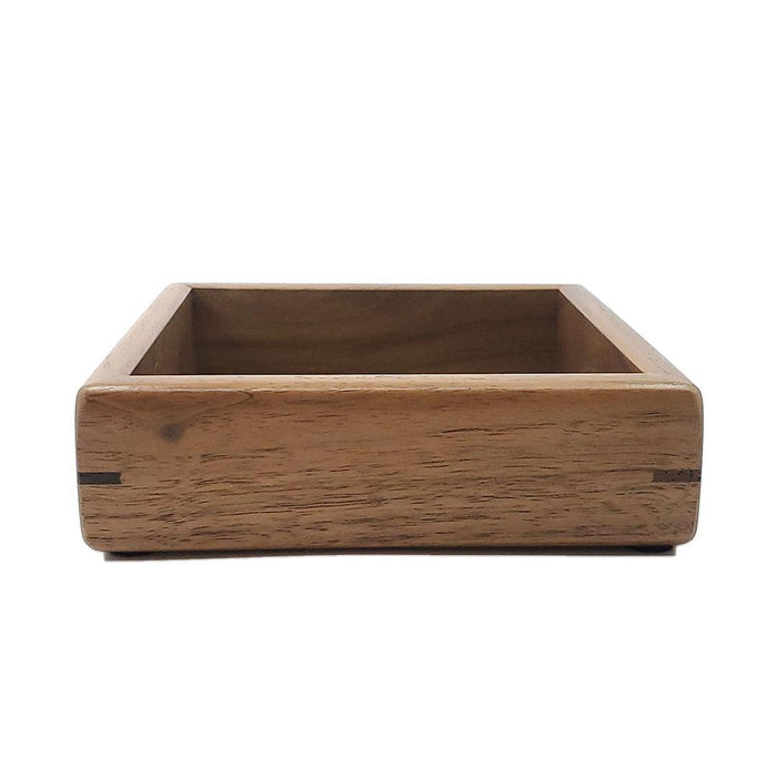 Jewelry Dish - Square Treasure Dish (Walnut, Wenge) by Mikutowski Woodworking