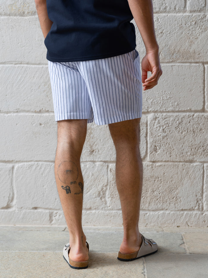 Jonah Relaxed Stripe Shorts - White