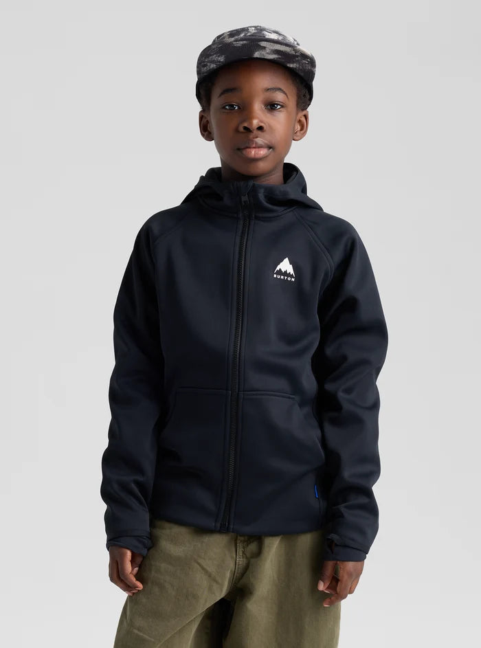 Product image of Kids' Burton Crown Weatherproof Full-Zip Fleece[Variant:True Black]