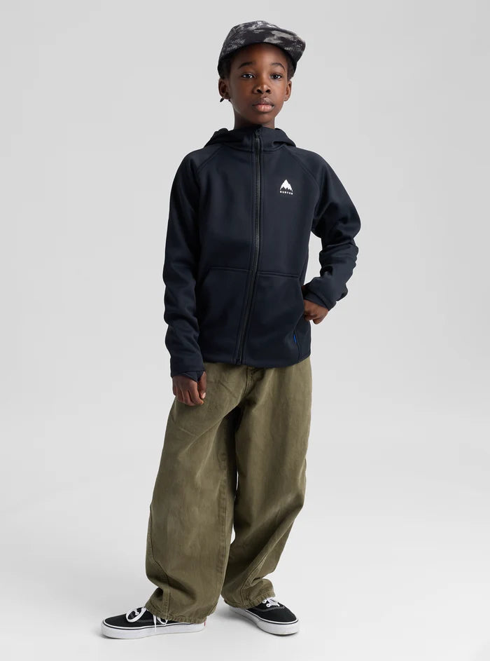 Product image of Kids' Burton Crown Weatherproof Full-Zip Fleece[Variant:True Black]
